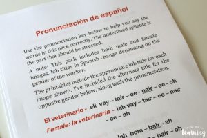 Spanish Community Helpers Words Pronunciation Guide