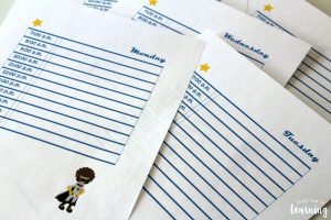 Superhero Student Printable Planning Pages