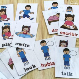 English and Spanish Verb Flashcards