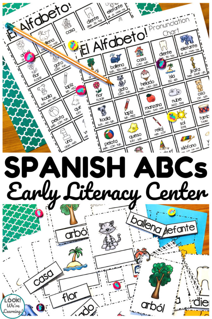 Learn the Spanish ABCs with this fun Spanish alphabet literacy center for early learners!