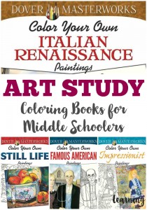 Art Study Coloring Books for Middle Schoolers