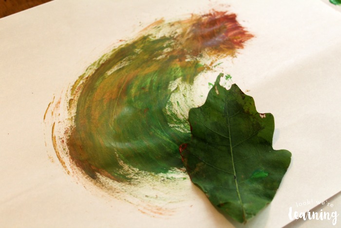 Leaf Painting with Kids