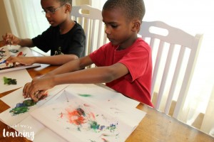 Nature Painting with Leaves