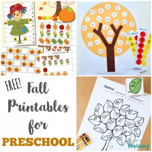 Free Fall Printables for Preschoolers - Look! We're Learning!