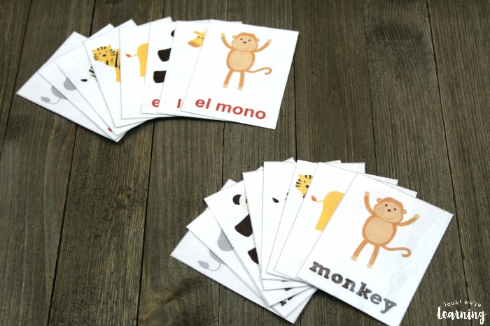 Spanish Zoo Animal Flashcards