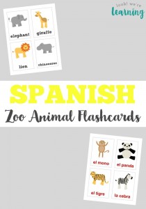 These printable Spanish zoo animal flashcards are so much fun for kids who are learning Spanish!