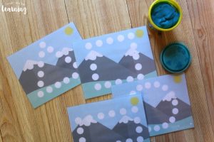 Printable Mountain Playdough Shape Mats