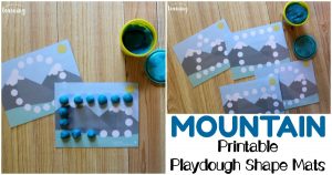 Printable Mountain Themed Fine Motor Mats for Kids