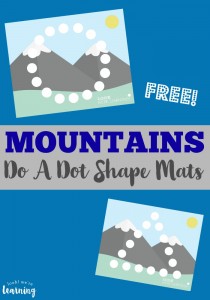 These Mountains Do A Dot Shape Mats make perfect preschool playdough mats!