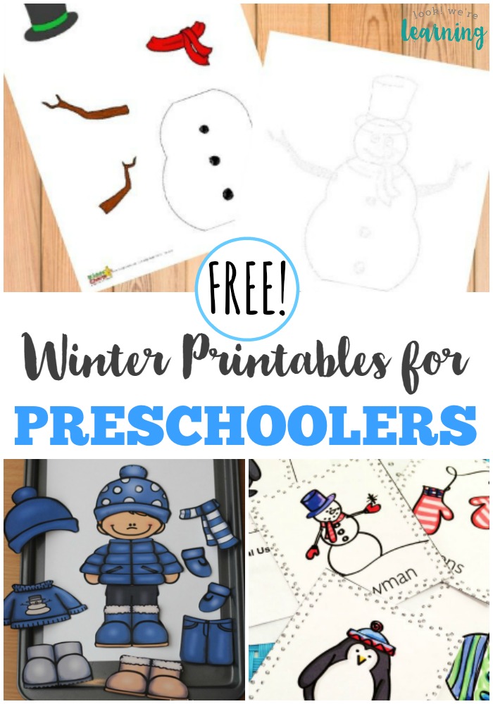 These free winter printables for preschoolers are a wonderful way to get your younger learners involved in a winter unit!