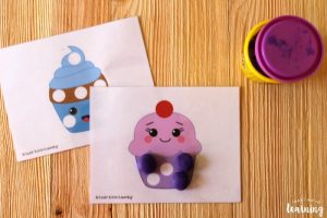 Cupcake Playdough Mats for Kids