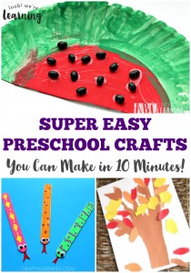 These super easy preschool crafts are so simple you can make them in just 10 minutes!