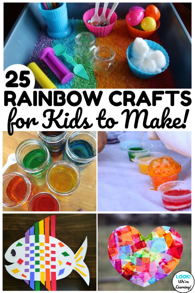 Add some color to your early learning units with this list of gorgeous rainbow crafts for kids to make!