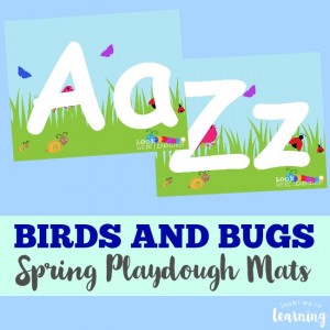 Birds and Bugs Spring Playdough Mats - Look! We're Learning!