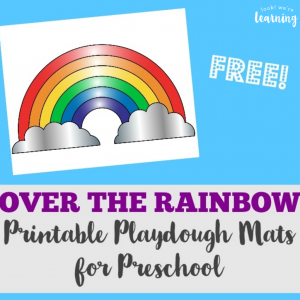 Free Rainbow Playdough Mats - Look! We're Learning!