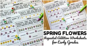 Fun Flower Repeated Addition Worksheets for Early Grades