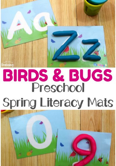 Help tots and preschoolers practice letter and number literacy with these spring literacy mats! These are wonderful for welcoming the warmer weather with little ones!