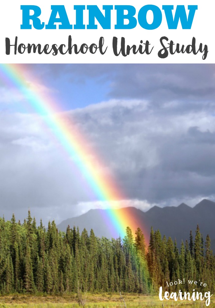 Learn about the science of these weather wonders with this fun rainbow unit study for homeschoolers! Rainbow crafts, rainbow books for kids, and rainbow activities to try!