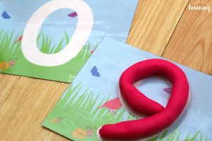 Printable Number Spring Playdough Mats