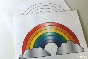 Printable Rainbow Playdough Mats