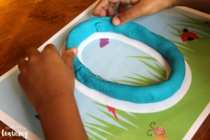 Shaping Numbers with Birds and Bugs Playdough Mats
