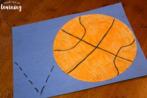 Bouncing Basketball Coffee Filter Craft
