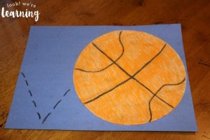 Coffee Filter Basketball Craft