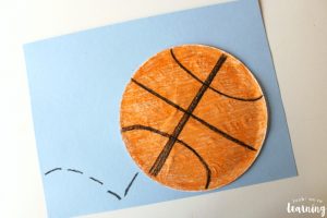 Coffee Filter Basketball Craft for Kids