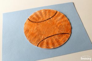Easy Coffee Filter Basketball Craft