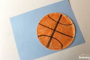 Easy Coffee Filter Basketball Craft for Kids