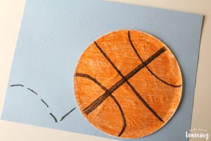 Easy Coffee Filter Basketball Craft to Make with Kids