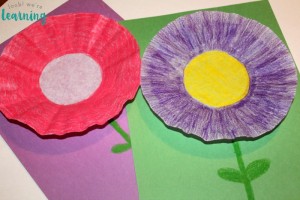 Easy Coffee Filter Flower Craft for Kids