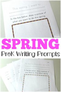 Encourage your preschoolers to express themselves with these spring preschool story prompts!