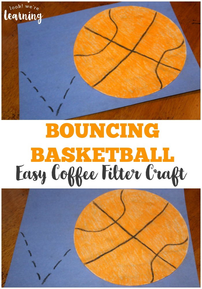 Have a little basketball fan in the family They'll love making this easy coffee filter basketball craft! Add this simple project to your collection of coffee filter crafts for kids!