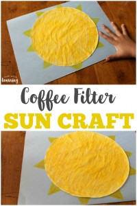 Make an easy spring or summer project with this coffee filter sun craft that's simple enough for toddlers!