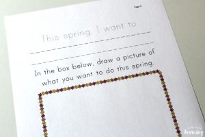 Printable Spring Creative Writing Prompts for Preschool