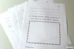 Printable Spring Preschool Writing Prompts