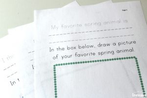 Printable Spring Writing Prompts for Preschoolers