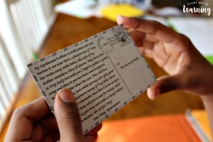 Reading our Ancient Greece Unit Study postcards