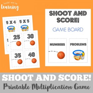 Shoot and Score Printable Multiplication Game - Look! We're Learning!