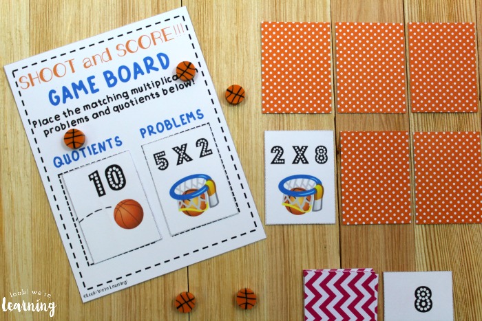 Shoot and Score Printable Multiplication Game