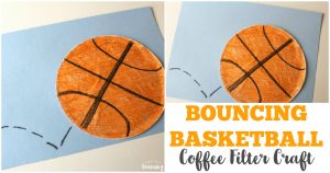 Simple Bouncing Basketball Coffee Filter Craft for Kids