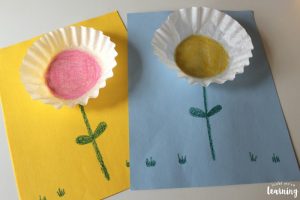 Simple Coffee Filter Flower Craft for Kids