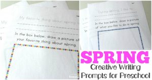 Spring Preschool Story Prompts for Kids