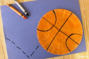 Super Simple Coffee Filter Basketball Craft for Kids