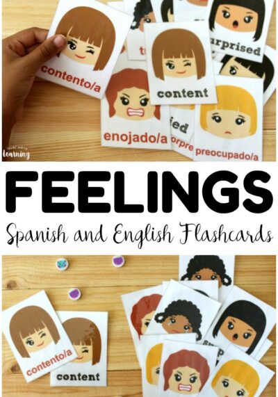 Use these printable Spanish feelings flashcards to help early learners with social skills, ESL practice, and Spanish vocabulary! Great for literacy centers and review!