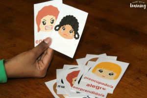 Using Spanish Feelings Flashcards with Kids