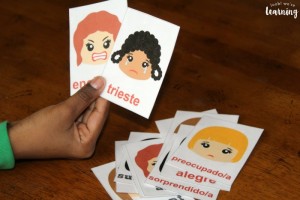 Using Spanish Feelings Flashcards with Kids
