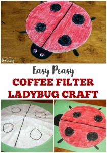 Want to find some easy coffee filter crafts for kids This simple coffee filter ladybug craft is super easy for little ones!