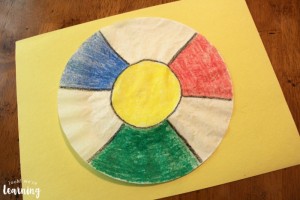 Beach Ball Coffee Filter Craft for Kids